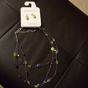 Necklace and earrings set